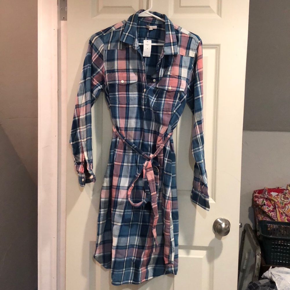 GAP Maternity Plaid Dress
